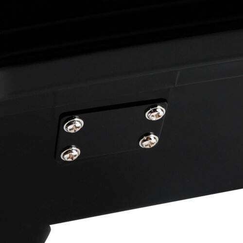 TCT-MOTORPARTS 5.5'' Razor Trunk W/Latch Key Trunk Luggage Tail Box Fit for Harley Touring 1997-2013 Road King Street Electra Glide Ultra Classic Limited - color: Vivid Black #1