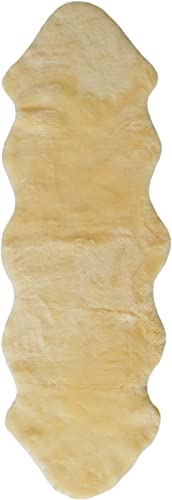Natural Sheepskin for Bed Sores and Skin Irritation | Auckland 100% Real Medical Sheepskins with Non-Slip Back for Pain Relief and Discomfort, Wool Seat Pad, Natural, 24 in. x 72 in. - color: Natural, size: 24x72 Inch (Pack of 1)