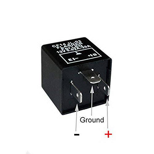 iJDMTOY 3-Pin CF14 EP35 Electronic LED Flasher Relay As LED Related Turn Signal Bulbs Hyper Flash Fix