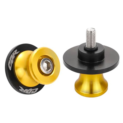 2Pcs Motorcycle Swing Arm Spools for Honda CBR150 CBR100F CBR1000RR CBR1100XX CBR125 CBR250 CBR400RR CBR400F CBR450SR CBR600RR CBR900RR CBR954RR Aluminum (Gold) - color: Gold