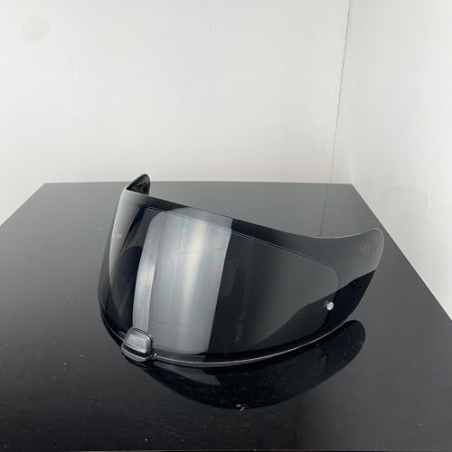 HJ20M Helmet Visor With Anti Fog Film, Motorcycle Helmet Face Shield Windshield Lens For HJC C70 FG-17 FG-ST IS-17 (Deep Black) - color: Deep Black
