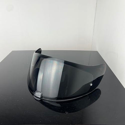 HJ20M Helmet Visor With Anti Fog Film, Motorcycle Helmet Face Shield Windshield Lens For HJC C70 FG-17 FG-ST IS-17 (Deep Black) - color: Deep Black