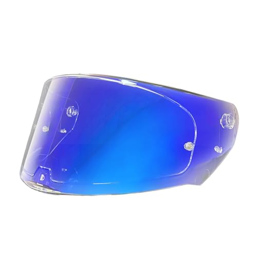 Assault Helmet Visor,Motorcycle Helmet Shield Replacement UV Protection Windshield Compatible With Assault,Stream,Rapid,Storm,FF320,FF328,FF353,FF800(Revo Clear Blue) - color: Revo Clear Blue