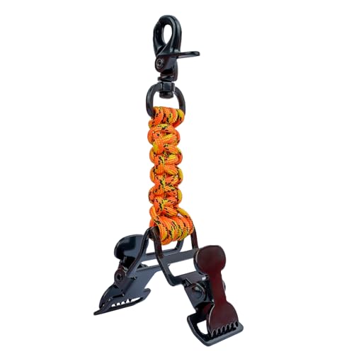 KUNN Double End Tactical Glove Clips Work Glove Holders Hardhat Holder for Heavy Duty Belt,Outdoor Backpack - color: Orange