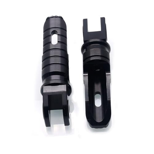 MZS Motorcycle Foot Pegs, 360° Roating Rider Front Footpegs Rest Pedal Black CNC Compatible with Panigale 899 959 1199 1299 V2 V4 / Streetfighter V2 V4 / 1098/1198 - size: Panigale 899 959 1199/Streetfighter 1098 1198
