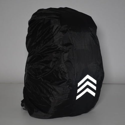 Night Safety Reflective Backpack Rain Cover Waterproof for Camping Hiking Cycling 30-40L Black(XS) - size: XS