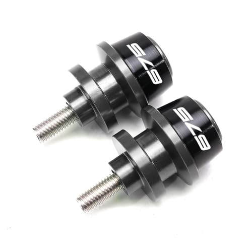 MOWOK Fit For 675SS 675SR 675NK 675 SR-R 675 SR/NK/SS/SR-R 10MM Motorcycle Accessories Rear Stand Screws M10 Swing Arm Swingarm Spools slider (Grey) - color: Grey