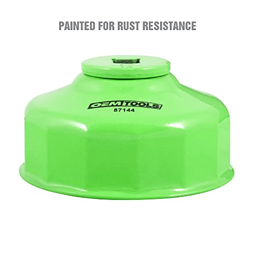OEMTOOLS 74mm 14 Flute Oil Filter Wrench, Green, Blend - style: 74 mm 14 Flute