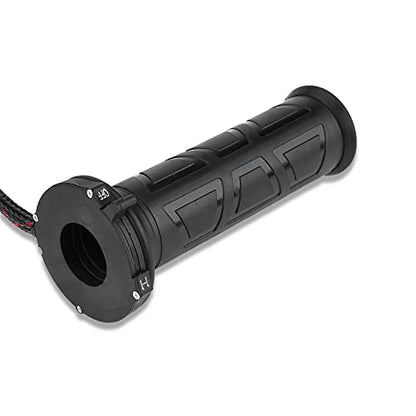 Motorcycle Heated Grips, Premium Adjustable Temperature 12V Handlebar Grips with Voltmeter USB Charger Universal 22mm 7/8 Inch for Winter Riders Commuters Touring Enthusiasts Cold Weather Riding