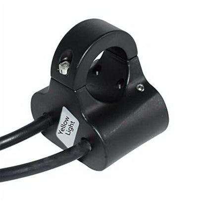 Rayana 7/8" Motorcycle Handlebar Control Switch Dual Horn Button for Start Kill Momentary Switch Aluminum Alloy (BLUE-22MM)
