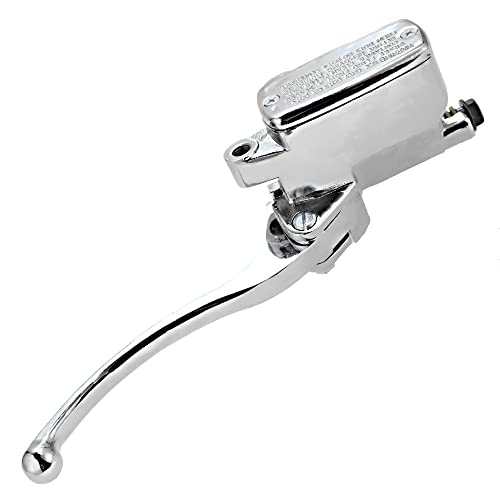 Saihisday 1" Brake Master Cylinder & Clutch Set Chrome for Honda Shadow VTX1800 Kawasaki Vulcan Yamaha Road Star Suzuki (1 Pair, Left + Right)