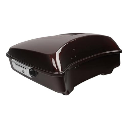 TCT-MOTORPARTS Chopped Luggage Kit w/Backrest Pad +Black Two-Up Mounting Rack Fit for 2018 Street Glide Special Twisted Cherry Harley Touring 2014-2024 - color: Fit for Twisted Cherry #2