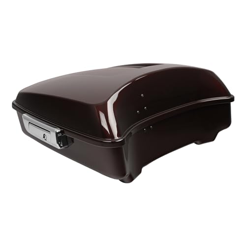 TCT-MOTORPARTS Chopped Luggage Trunk w/Wrap-Around Backrest Pad Two-Up Mounting Rack Fit For Harley Street Glide Special 2018 Twisted Cherry - color: Fit for Twisted Cherry #3