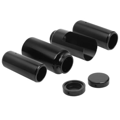Motorcycle Aluminum Black Full Front Fork Covers Tube Caps Protector Compatible with Softail M8 Street Bob FXBB FXBBS 2018 2019 2020 2021 2022 2023 2024