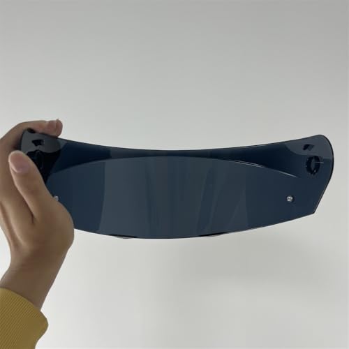HJ-33 Helmet Visor For i90.Replacement Motorcycle Helmet Shield Compatible with HJC i90 (Deep Black) - color: Deep Black