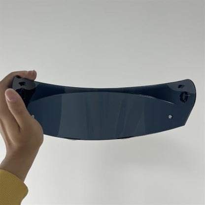 HJ-33 Helmet Visor For i90.Replacement Motorcycle Helmet Shield Compatible with HJC i90 (Deep Black) - color: Deep Black