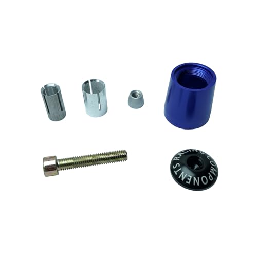 Motorcycle Bar Ends Plug, Blue Handle Bar End Slider 7/8" 22mm CNC Aluminum Handlebar Grip End Weight Caps Replacement for Ninja 400 500 650 Z900 Z650 CBR600RR CBR1000RR GSXR600 GSXR750 - color: Blue