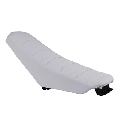 Electric Dirt Bike Seat Cover for Yozma In 10 E-Bike Non-Slip Soft Cushion White - color: white background white stripes