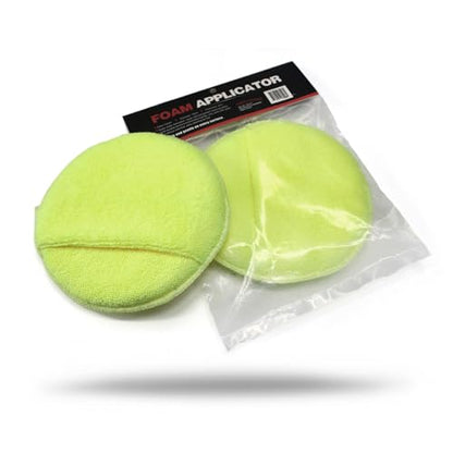 Maxshine 16cm Universal Yellow Multipurpose Microfiber Finger Hold Applicator – Soft, Reusable Pad for Waxing, Polishing & Cleaning – Ideal for Interior & Exterior Car Detailing