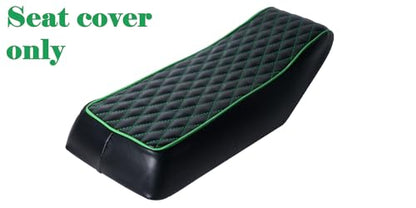 JMCHstore Green Diamond Stitch Retro Mini bike Seat Cover for Monster Mega Moto MMB80 80cc MMB105 105cc, For Coleman Realtree RB100 RT100 Mini Bike Cushion Replacement parts - color: Green