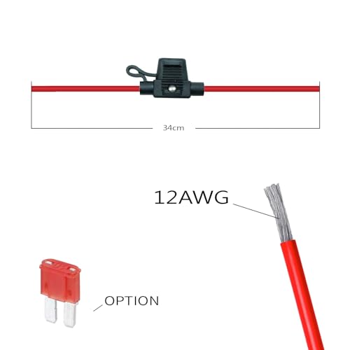 Waterproof in-line Micro2 LED Fuse Holder,12 AWG for Automotive, Marine（2 Pack） - style: LED Micro II
