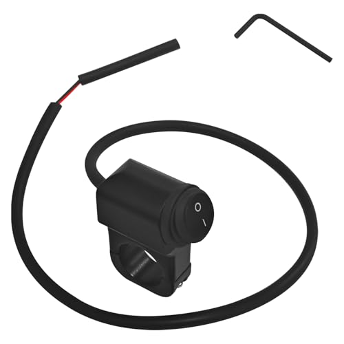 Motorcycle Handlebar Switch 12V, Waterproof Motorcycle Light Toggle Switch, Aluminum Alloy On/Off Switches ATV Accessories for ATV UTV Dirt Bike Scooter E-Bike, Fits 7/8" (22mm) Handlebars