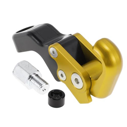 Adjustable Universal Motorcycle Hanging Hook Slope Handle with Hook Motorcycle Helmet Luggage Bag Holder Hanger Aluminum Alloy Gold Tone with 1 Pcs Screw - color: Gold Tone