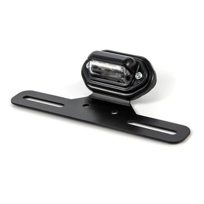 1pcs Motorcycle Tail Light With License Plate Bracket Holder Retro Rear Lamp For Cafe Racer Custom Bobber Chopper (Black-1) - color: Black-1
