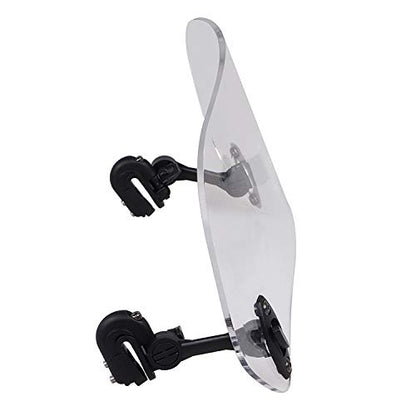 Clear Universal Adjustable Clip-on Windscreen Extender Spoiler Air Deflector Fit for Harley And All Motorcycle With Windshield Models - size: Clear