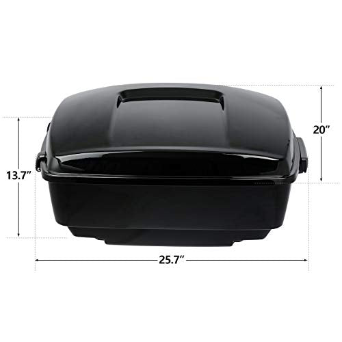 SLMOTO Color-Matched King Tour Luggage Trunk w/Latch Liner Fits For Harley ?4-later Road King, Road Glide, Street Glide, Electra Glide Standard, select CVO and '21-later FLH - color: BStyle #02