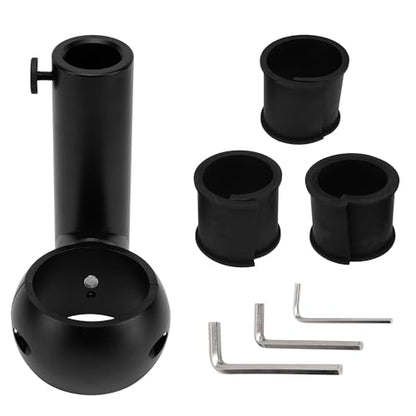 Adjustable Boat Flag Pole Mount, Wakeboard Tower Flag Holder, Boat Flag Pole Bracket Kits Rail Mount Without Drilling, 360 Degree Adjustable, Black