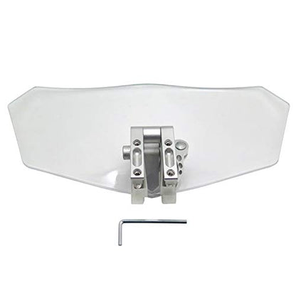 WCO- Adjustable Clip On Windshield Extension Spoiler Wind Deflector Compatible with Motorcycle