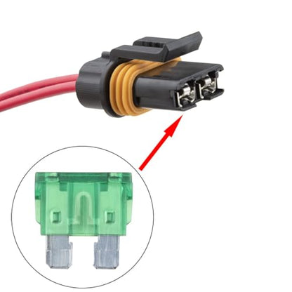 6 Pack Inline Fuse Holder 30 AWG 12 Gauge Waterproof 30A Blade Fuse Holder with Cover for Vehicle, Marine, Heavy Duty Bus Power System