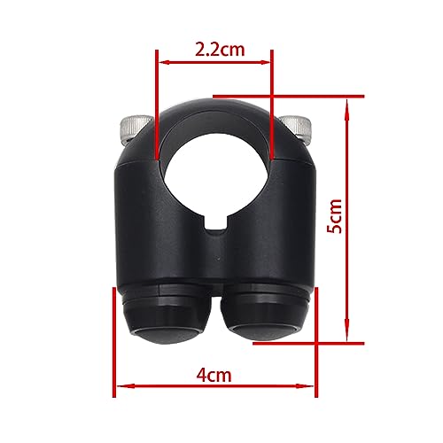 2 Buttons CNC Hand Control Momentary Switch Micro Switch, for 7/8 Inch 22mm Bars Handlebar Bobber Cafe Racer Chopper Universal - size: 7/8 Inch Black
