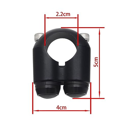 2 Buttons CNC Hand Control Momentary Switch Micro Switch, for 7/8 Inch 22mm Bars Handlebar Bobber Cafe Racer Chopper Universal - size: 7/8 Inch Black