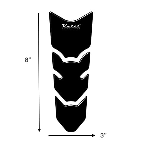 Keiti Motorcycle Tank Pad Universal Slim (Black) - color: Black