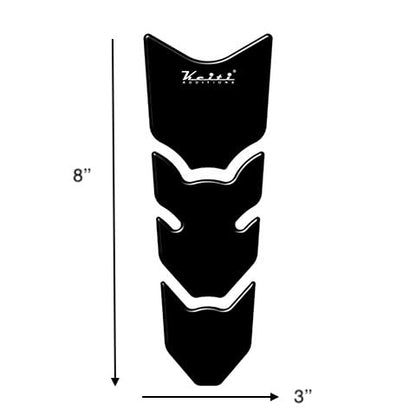 Keiti Motorcycle Tank Pad Universal Slim (Black) - color: Black