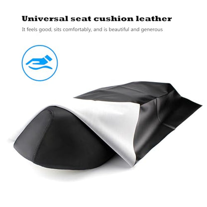 1 PC Motorcycle Seat Cover, 39.37" x 27.56" Elastic Leather Seat Protector, Waterproof and Wear-Resistant Seat Modification Accessories, Universal Motorcycle Scooter Electric Vehicle (Black)