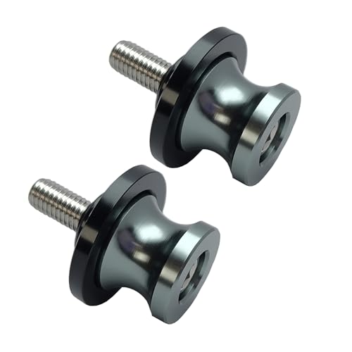 2pcs M8 X1.5 Motorcycle Swing Arm Spools Sliders CNC 8mm Swingarm Stand Screw Replacement for Honda Suzuki BMW Kawasaki（Titanium) - color: Titanium