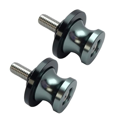 2pcs M8 X1.5 Motorcycle Swing Arm Spools Sliders CNC 8mm Swingarm Stand Screw Replacement for Honda Suzuki BMW Kawasaki（Titanium) - color: Titanium