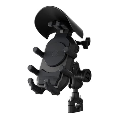Universal Motorcycle Phone Holder, 8-Claw Heavy Duty Thick Phone Handlebar Mount for Electric Scooter/Bike/ATV, Compatible with iPhone 15/14/13 Pro Max, Samsung Galaxy S23/S22 Ultra, Gopro Camera - color: Handlebar Mount