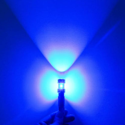 PHINLION 1156 Blue LED Light Bulbs, Super Bright 12V 24V P21W 7506 BA15S LED Replacement for Reverse DRL Daytime Running Lights or RV Camper, Non-Polarity, Pack of 2 - color: Blue