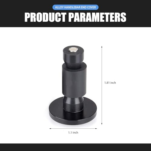 2 PCS Motorcycle Street Bike 7/8" Handlebar Grips Bar End Plugs, Universal Handle Bar End Weights Handlebar Grips Cap, Modified Handlebar Plug, for Most Motorcycles (Black)