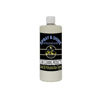 Spray and Shine Waterless Wash and Wax 32 oz. Waterless Car wash for Truck, Boat & Motorcycles. Easy to Use Spray on Application No Rinse Car Wash for Extreme Shine & Protection.