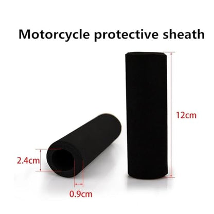 Rubber Handlebar Grip Motorcycle Motorbike Handlebar Foam Hand Grips Sleeve For Moto Slip-on Anti Vibration Comfort Protective Sheath
