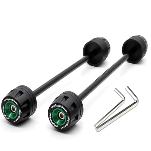 for Suzuki Hayabusa GSX1300R 2008-2022 Motorcycle Front Rear Axle Fork Wheel Protector Sliders Falling Protection(Green) - color: Green
