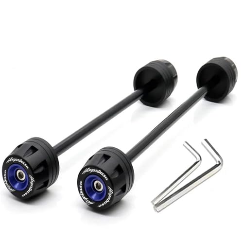 for Suzuki Hayabusa GSX1300R 2008-2022 Motorcycle Front Rear Axle Fork Wheel Protector Sliders Falling Protection(Blue) - color: Blue