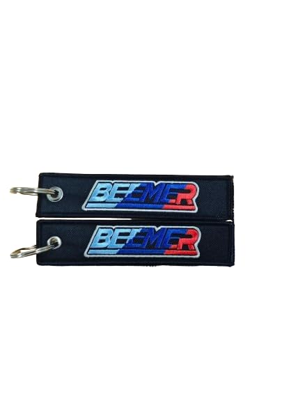 PrimeSecrets Keychains for Motorcycle, Scooter, Car, Mopes, ATV, Backpack Gift Men Women Street Racing Auto Parts Accessories - color: Beemer