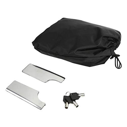 XFMT Motorcycle Saddlebags 5" Stretched Extended Hard Saddle Bags W/ 6"x9" Speaker Lids For Harley Touring Road King Street Glide Road Glide Electra Glide 2014-2024, Vivid Black & Chrome Latches - color: 5" Stretched-Vivid Black W/ 6x9" Speaker Lids Chrom
