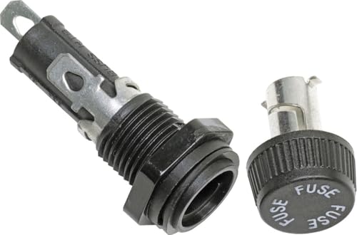 Blue Sea Systems 5021 Panel Mount AGC/MDL Fuse Holder, Black
